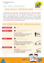 Zivilschutz-Probealarm am 01.Oktober 2022